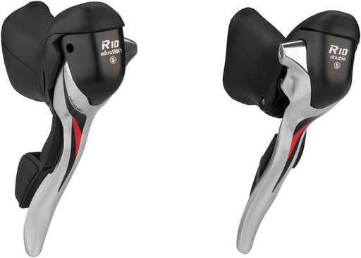 microSHIFT R10 Drop Bar Shift Lever Set 2 x 10 Speed, Short Reach, Compatible with Shimano Compatible