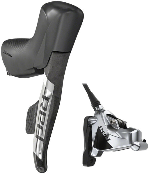 SRAM RED eTap AXS HRD Shift/Brake Lever and Hydraulic Disc Caliper - Right/Rear, Flat Mount, 20mm Offset, 1800mm Hose, Black/Silver, D1