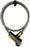 OnGuard Akita Non-Coil Cable Lock with Key: 10' x 12mm, Silver/Black/Yellow
