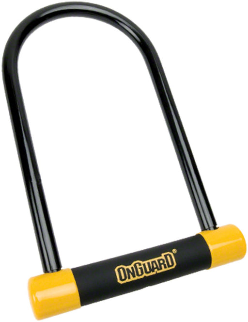 OnGuard BullDog Series U-Lock - 5 x 9", Keyed, Black/Yellow, Includes bracket
