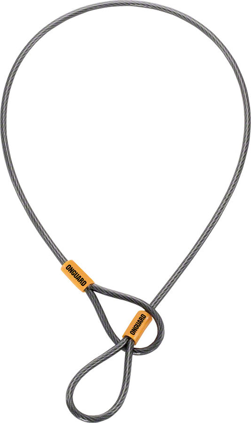 OnGuard Akita Cable for Saddles: 21" x 5m, Gray/Orange