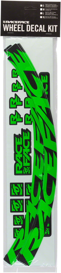 Race Face Small Offset Rim Decal Kit, Neon Green (802C)