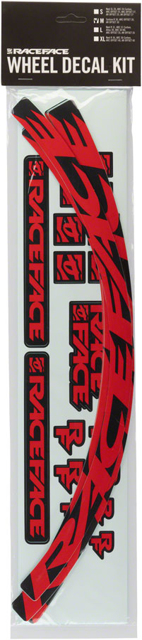 Race Face Medium Offset Rim Decal Kit, Red (185C)