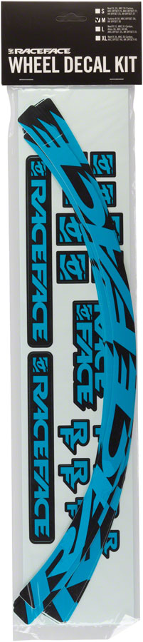 Race Face Large Offset Rim Decal Kit, Neon Blue (801C)
