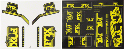 Fox Heritage Decal Kit for Forks and Shocks Yellow 803-01-115