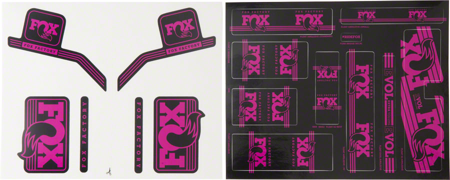 Fox Heritage Decal Kit for Forks and Shocks Pink 803-01-118