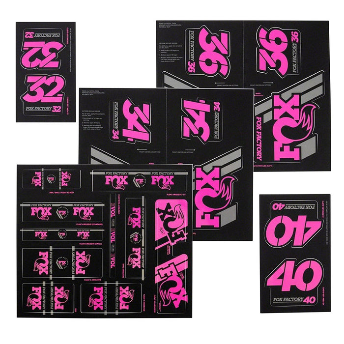 FOX Heritage Decal Kit for Forks and Shocks Pink 803-01-337