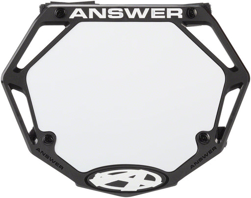 Answer 3D Mini Number Plate - Black