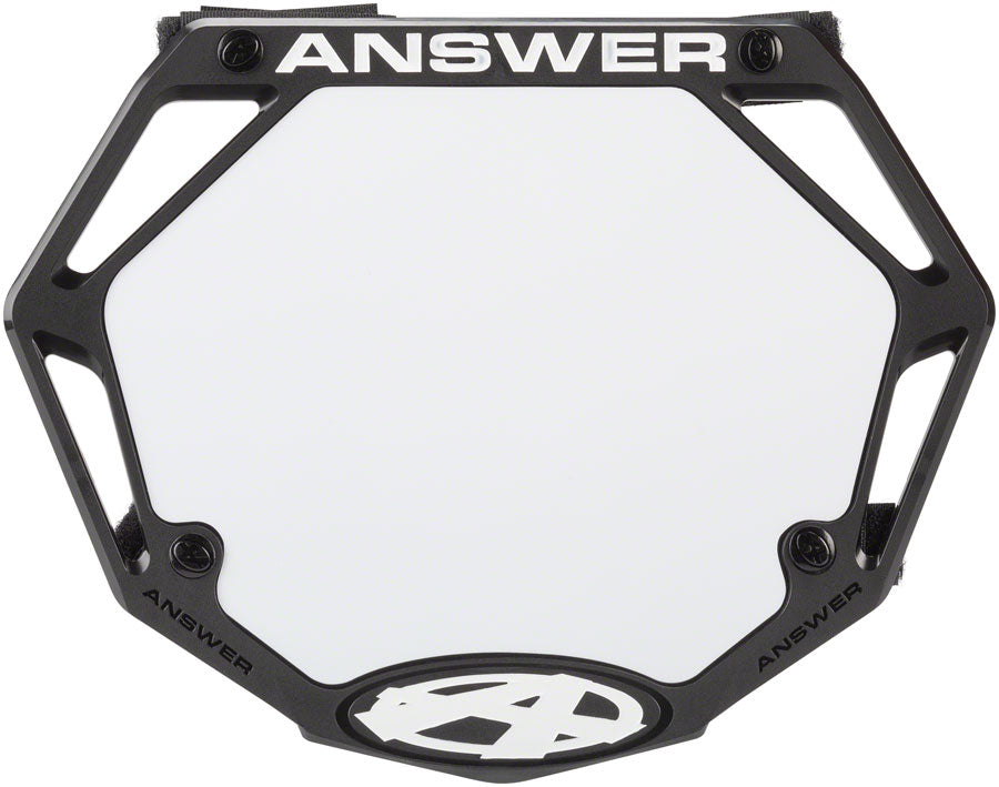 Answer 3D Mini Number Plate - Black