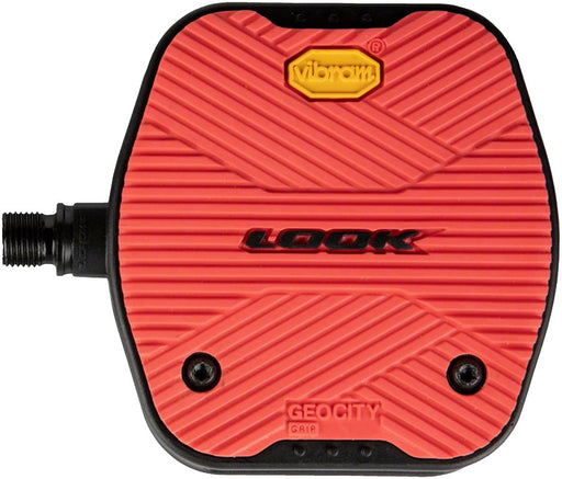 LOOK GeoCity Grip Pedals - Platform, 9/16", Red