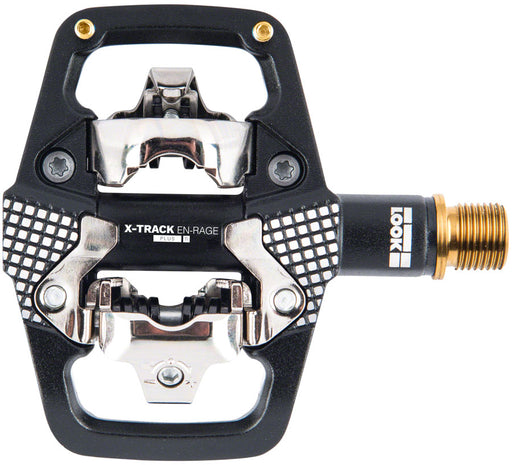 LOOK X-TRACK EN-RAGE PLUS Ti Pedals - Dual Sided Clipless with Platform, Titanium, 9/16", Black