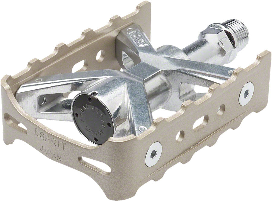 MKS Esprit Pedals - Platform, Aluminum, 9/16", Silver