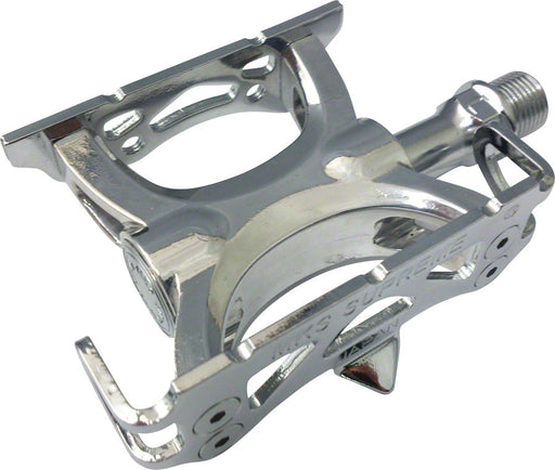 MKS Supreme Keirin Track Pedals - Aluminum, 9/16", Silver