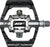 HT X2 DH Race Pedals - Dual Sided Clipless with Platform, Aluminum, 9/16", Black