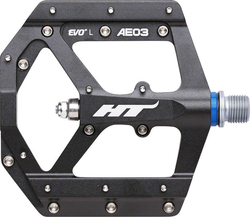 HT AE03 Evo+ Pedals - Platform, Aluminum, 9/16", Black