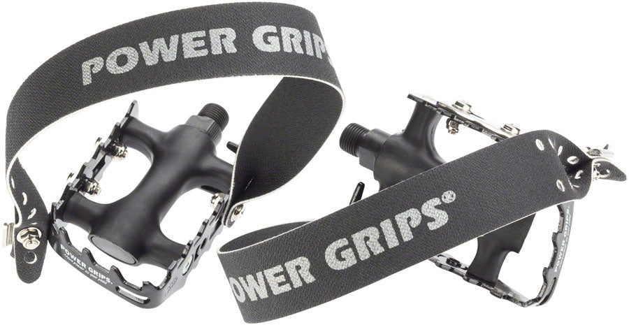 Power Grips Sport Pedal Kit - Plastic, 9/16", Black, XL