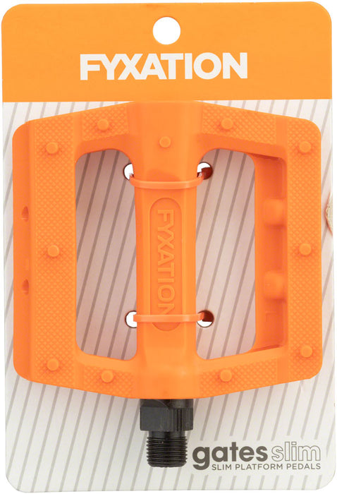 Fyxation Gates slim nylon platform pedals, orange