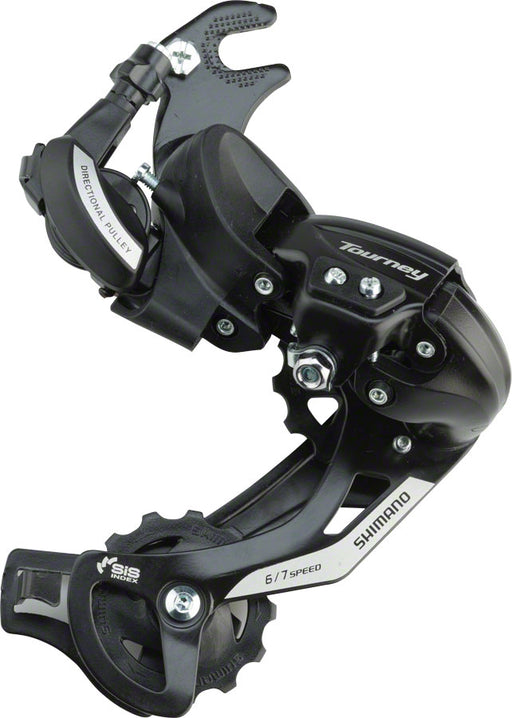 Shimano Tourney RD-TY500-SGS Rear Derailleur - 6,7 Speed, Long Cage, Black, Dropout Claw Hanger