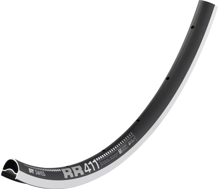 DT Swiss RR 411 Rim - 700, Rim, Black, 28H, Asymmetric