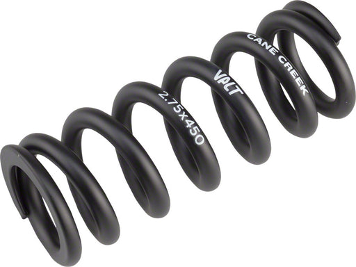 Cane Creek VALT Lightweight Steel Coil Rear Shock Spring, 2.75"/70mm x 450lb, Black