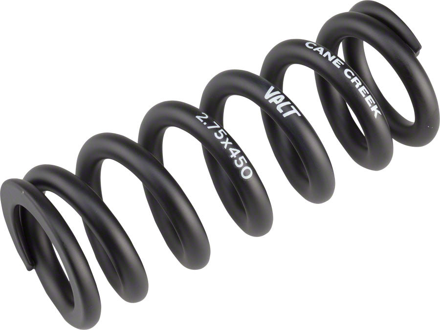 Cane Creek VALT Lightweight Steel Coil Rear Shock Spring, 2.75"/70mm x 450lb, Black