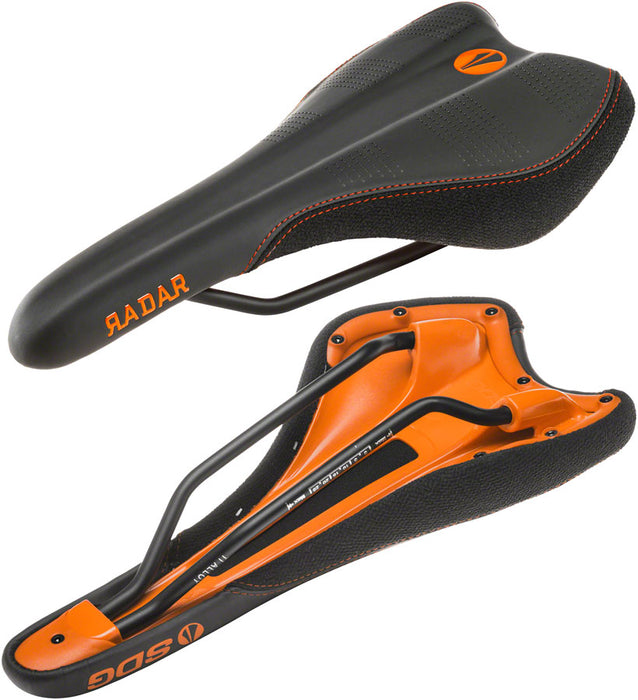 SDG Radar Mtn Saddle, Ti-Alloy Rails - Orange/Black