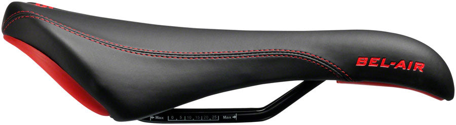SDG Bel-Air RL Saddle, Steel Rail - Black/Red
