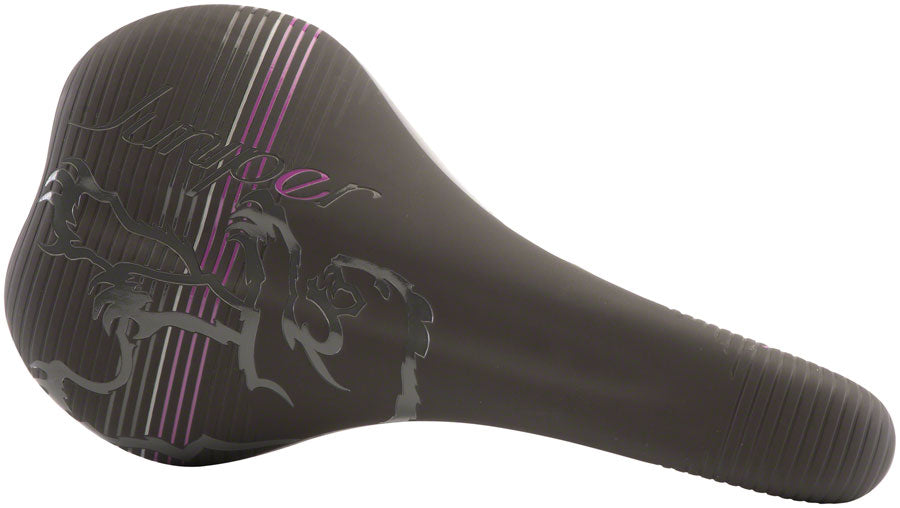 Chromag Juniper Saddle - Chromoly, Black/Purple, Women's