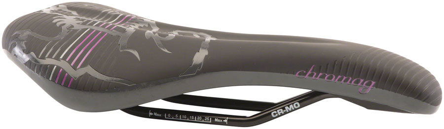 Chromag Juniper Saddle - Chromoly, Black/Purple, Women's