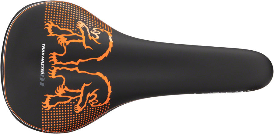 Chromag Trailmaster DT Saddle - Chromoly, Black/Orange