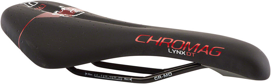 Chromag Lynx DT Saddle - Chromoly, Black/Red