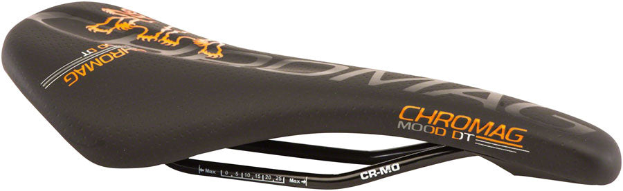 Chromag Mood DT Saddle - Chromoly, Black/Orange