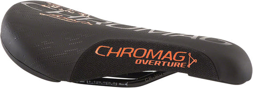 Chromag Overture Saddle - Chromoly, Black/Orange