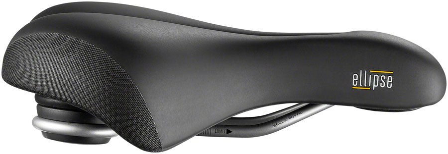 Selle Royal Ellipse Saddle - Steel, Black, Relaxed