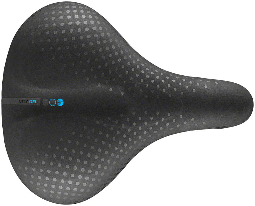 Selle San Marco City Gel Saddle - Steel, Black, Men's, Small