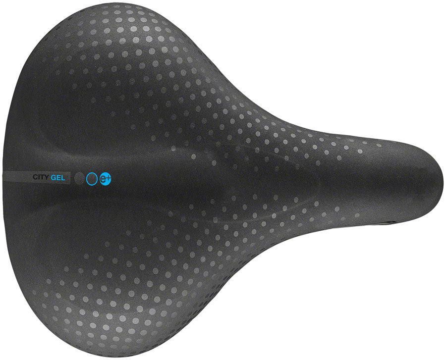 Selle San Marco City Gel Saddle - Steel, Black, Men's, Small