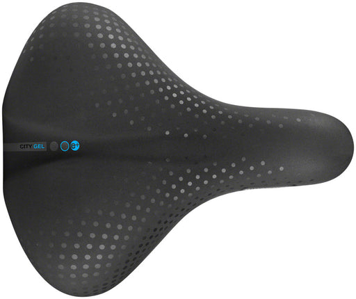 Selle San Marco City Gel Saddle - Steel, Black, Men's, Large