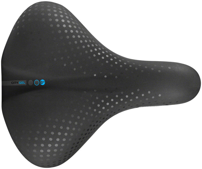 Selle San Marco City Gel Saddle - Steel, Black, Men's, Large