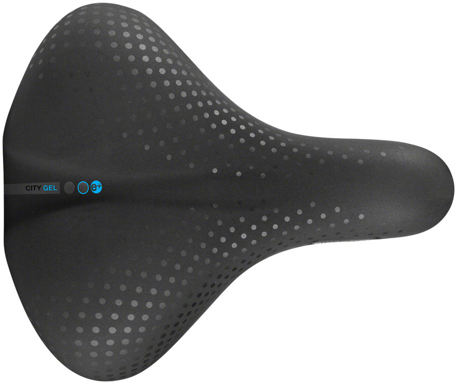 Selle San Marco City Gel Saddle - Steel, Black, Men's, Large