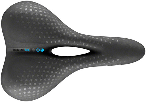 Selle San Marco Trekking Open-Fit Gel Saddle - Steel, Black, Men's, Large