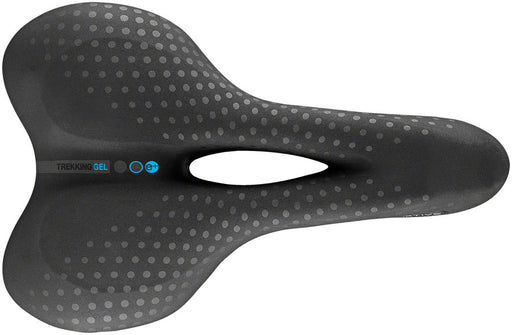 Selle San Marco Trekking Open-Fit Gel Saddle - Steel, Black, Men's, Small