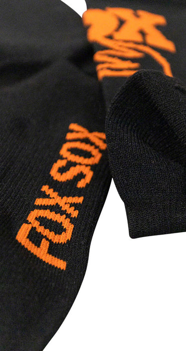 FOX Orange Logo Socks - Black, One Size