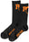 FOX Orange Logo Socks - Black, One Size