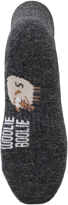DeFeet Woolie Boolie 4 D-Logo Sock: Charcoal LG