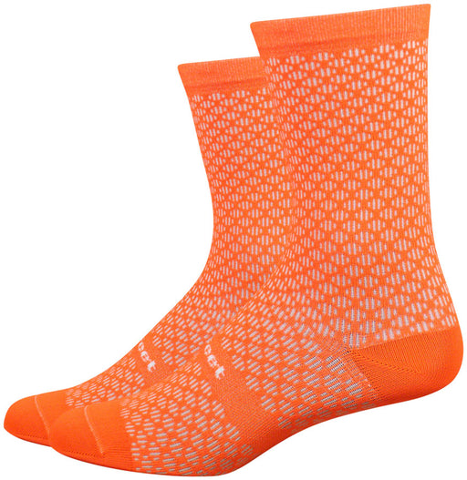 DeFeet Evo Mount Ventoux 6" Socks, 12, Hi-Vis Orange