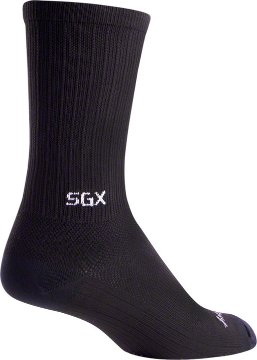 SockGuy SGX Black Sock: Black LG/XL