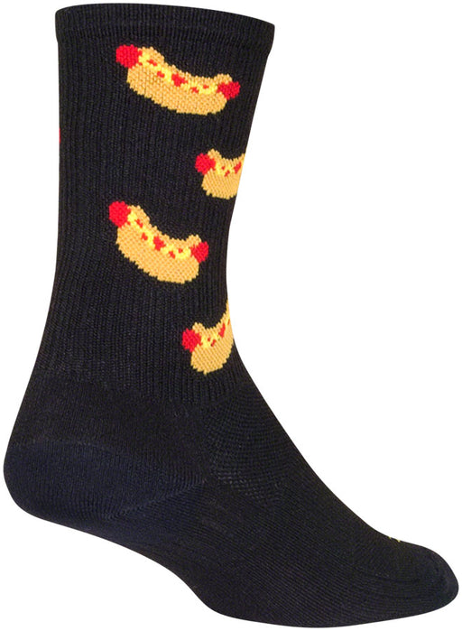 Sockguy Hotdog SGX6 Socks, Black - 5-9