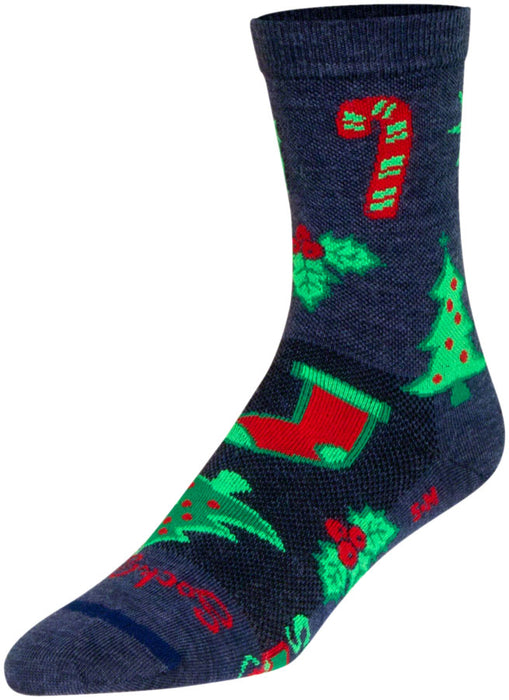 Sockguy Snow Day Wool Socks L/XL 6" 9-13