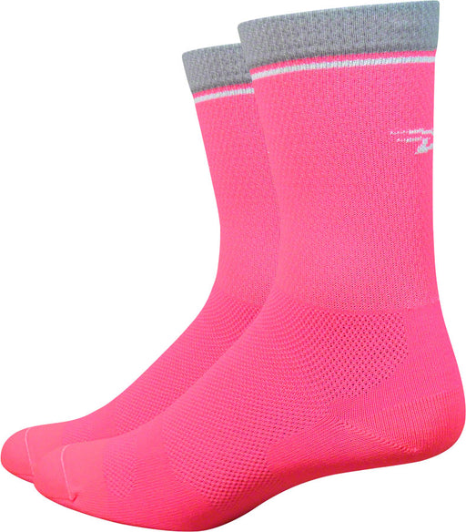 DeFeet Levitator Lite 6 Sock: Flamingo Pink XL
