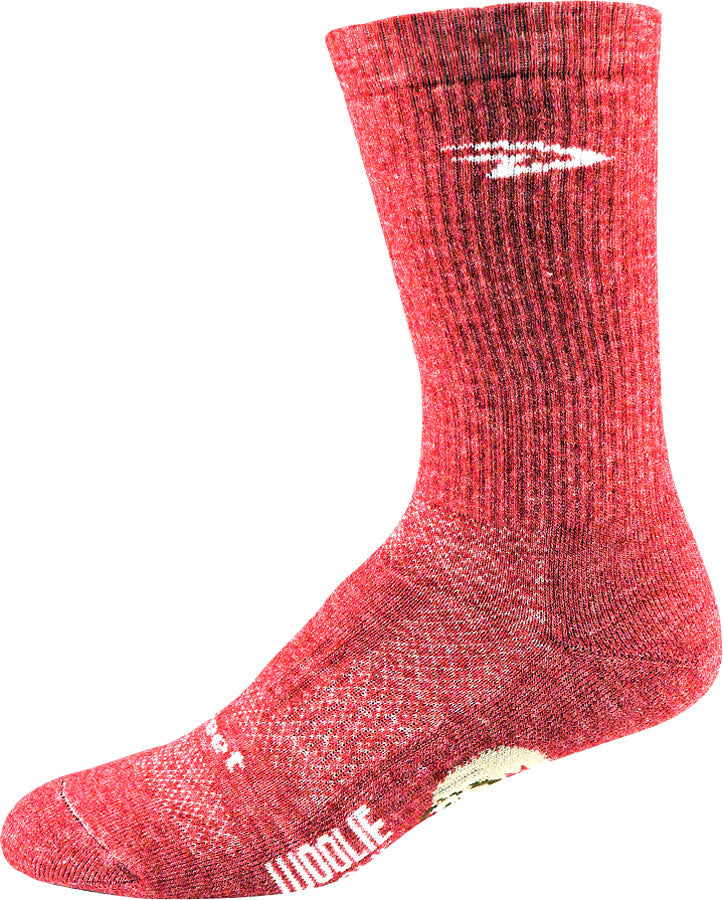 DeFeet Woolie Boolie 6 Comp Sock: Red Heather XL